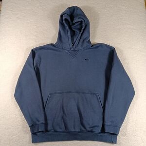 Quiksilver Hoodie Mens XL Blue Pullover Skater Surfer Snow Heavyweight Y2K